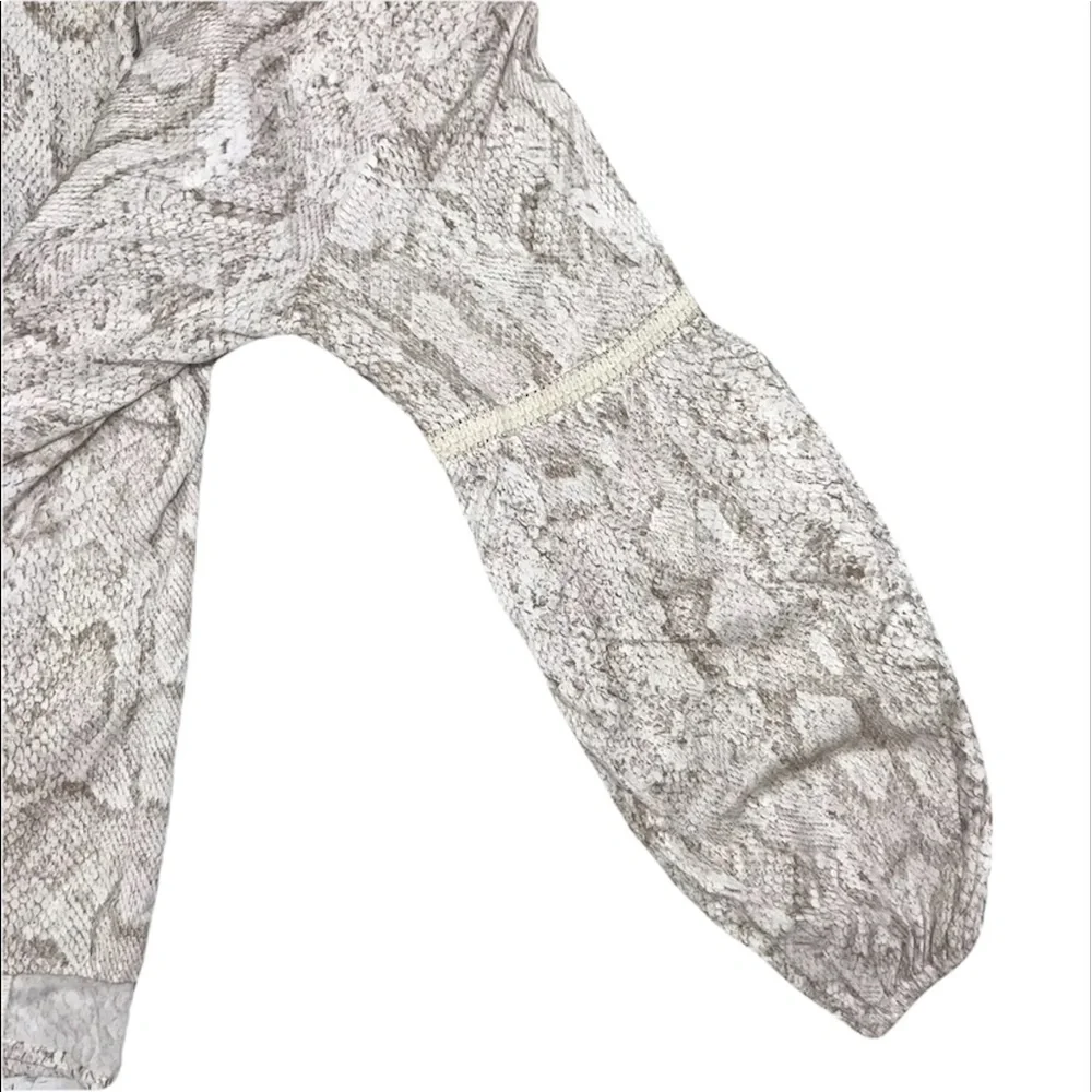 Anthropologie Mini Dress Tunic Coverup Camilla Snake Print Crochet Henley NEW M - Picture 7 of 16